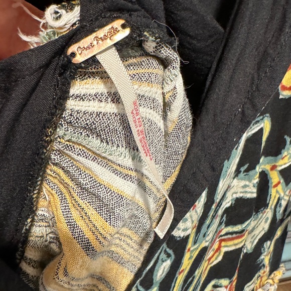 FREE PEOPLE Under The Sun Tunic Floral Striped Size Large - Picture 9 of 12